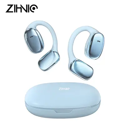 ZIHNIC S11 Open Ear Headphones With Charging Case, Comfort Wireless Earbuds,Bluetooth V5.4 Earphones,HIFI Quality,Blue Audio ...