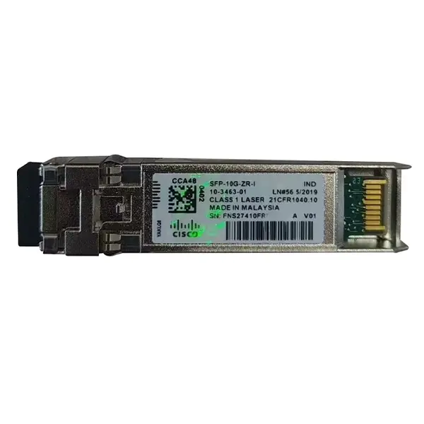 Cisco SFP-10G-ZR-I | 10Gb/s 10GBase-ZR Single-Mode Fibre 1550nm 80km LC Connector SFP+ Transceiver Module