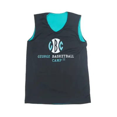 OZZIE George Basketball Camp Reversable Jersey Black 90s V-Neck Sleeveless Mens M
