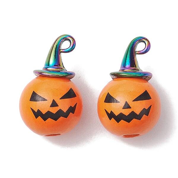 Halloween theme Wood with Alloy Pendant