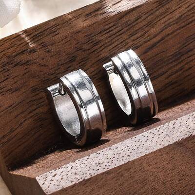 304 Stainless Steel Polishing effect Hoop Earrings