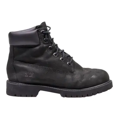 TIMBERLAND Lace-Up Boots Black Leather Boys UK 3.5