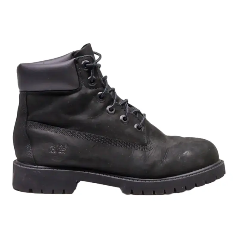 TIMBERLAND Lace-Up Boots Black Leather Boys UK 3.5