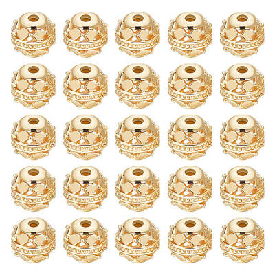 30Pcs Alloy Hollow Beads