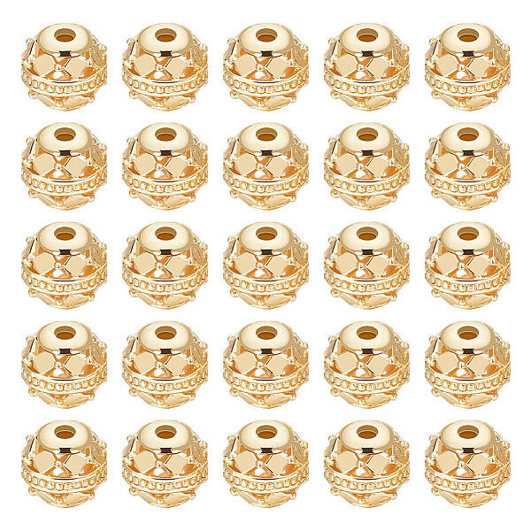 30Pcs Alloy Hollow Beads