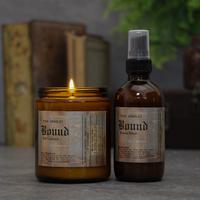 Bound Soy Candle by Thor Bradley / leather, sage, cypress & eucalyptus scented candle