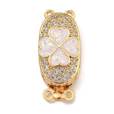 Brass Micro Pave Cubic Zirconia Box Clasps