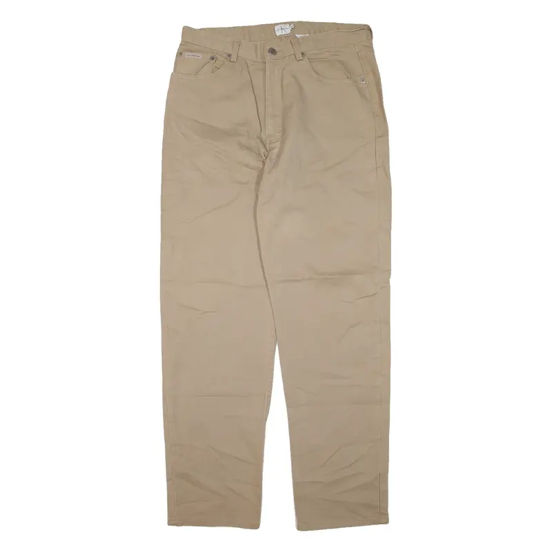 CALVIN KLEIN JEANS Mens Jeans Beige Regular Straight W34 L32