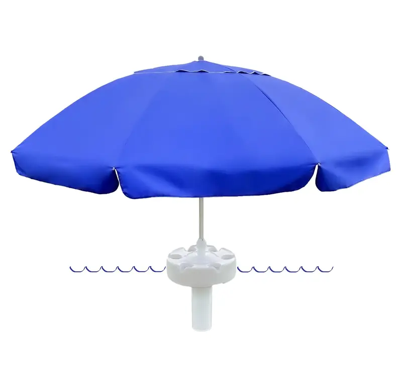 Swimbrella Floating Pool Umbrella Shade retreat includes Swim Stand with 6.5Ft Ultra-light Umbrella Shade