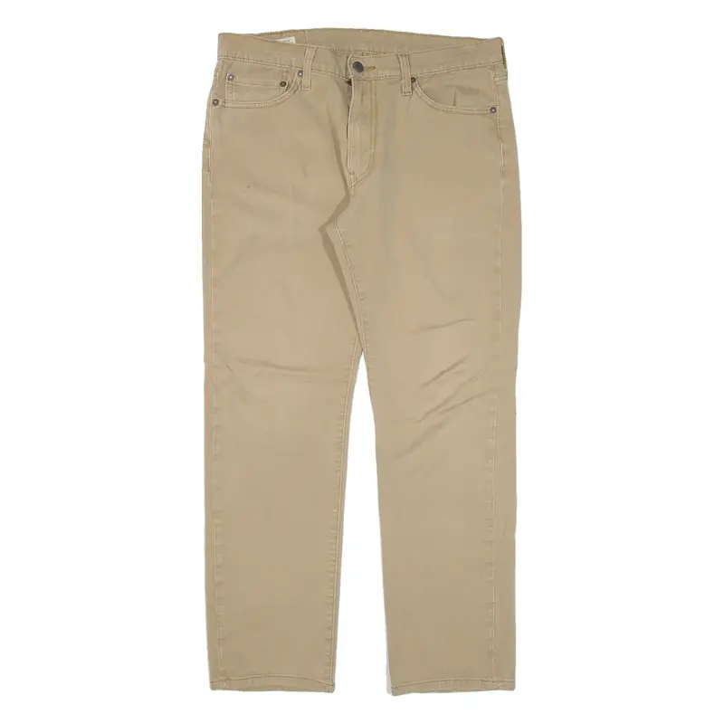 LEVI'S 511 BIG E Mens Trousers Beige Slim Straight W32 L28
