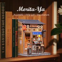 【Morita-Ya】CUTEBEE Dollhouse Miniature with Furniture, DIY Wooden Dollhouse Kit Plus Dust Proof, Creative Room Idea
