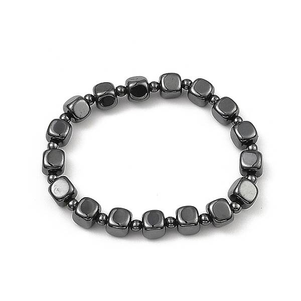 Synthetic Non-Magnetic Hematite Beaded Bracelets