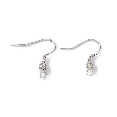 Brass Round Beaded Earring Hooks