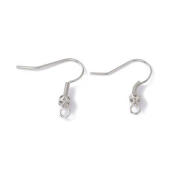 Brass Round Beaded Earring Hooks