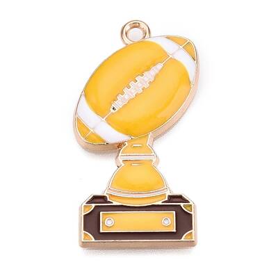 Rugby Theme Alloy Enamel Pendants