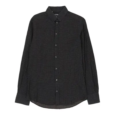 Dolce & Gabbana Patterned Shirt - Medium Black Cotton