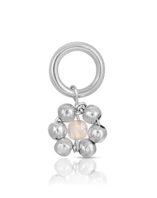 One Love Flowercita Birthstone Charms | Month/Gemstone: June - Moonstone | Metal Color: Silver