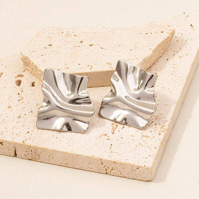 Irregular Shape Stainless Steel Stud Earrings