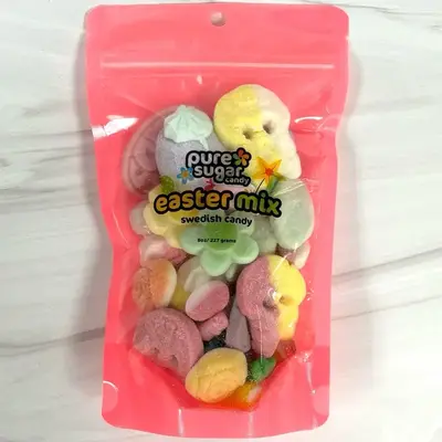 LIMITED! EASTER Swedish Candy Mix - 1/2 Pound Sweet and Sour Snack Mix Including Bubs Ovals, Sour Dizzy Skulls, and Many more...