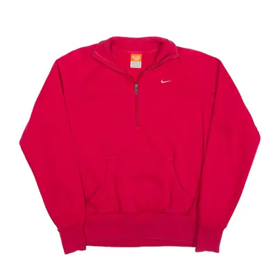 NIKE Sweatshirt Pink 1/2 Zip Womens L