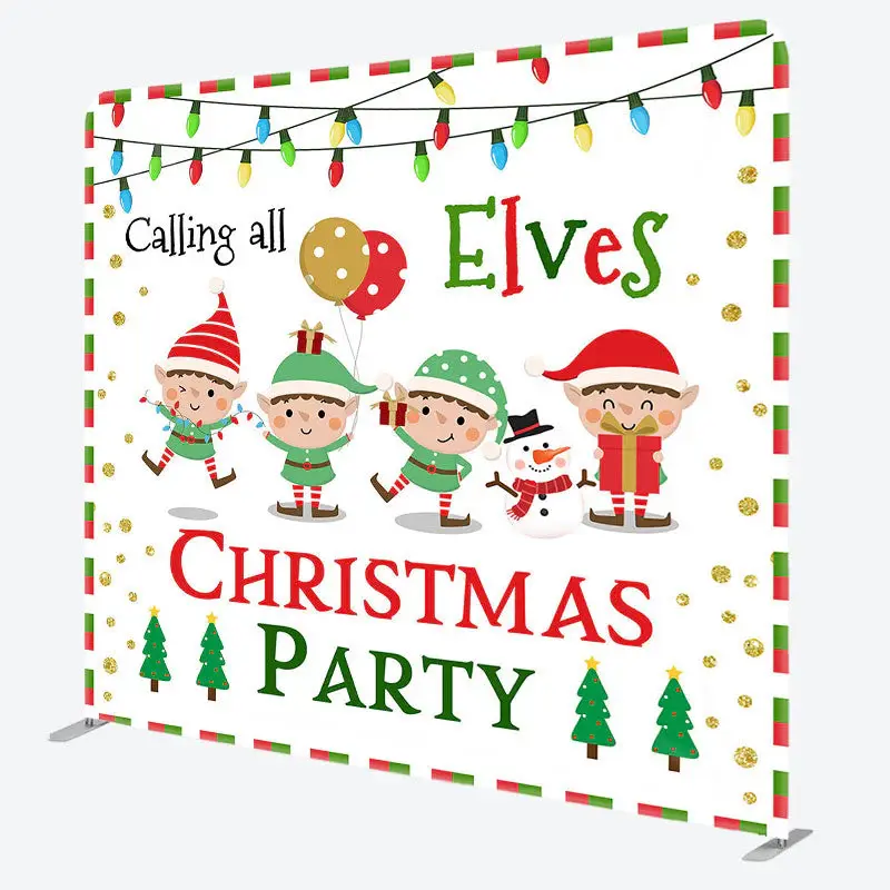 Aperturee Calling All Elves Christmas Pillow Case Backdrop - Aperturee