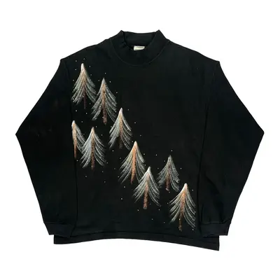 Laurie Jo Graphic Jumper - Large Black Cotton