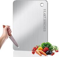 Titanium Cutting Board for Kitchen Stainless Non Stick Chopping Board Upgrade Double Sided Food-Grade Titanium Board for Kitc...