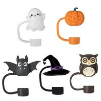 【MEOKY】5pcs Silicone Straw Caps, Straw Dust Covers, Various Cute Cartoon Shapes, Essential Drinkware Accessories for Dail...