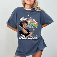 Vasectomies Prevent Abortions Comfort Colors Shirt, Funny Pro Choice Women Tee, Retro Feminist T-shirt, Women's Right Shirt, ...