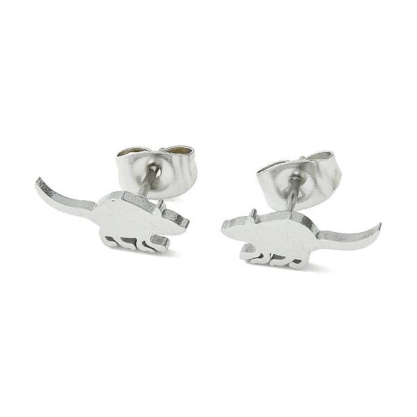 Non-Tarnish Cute Little Animal Theme 304 Stainless Steel Stud Earrings
