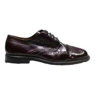 STEFANO GRISANTI Brogue Shoes Maroon Leather Mens UK 10.5
