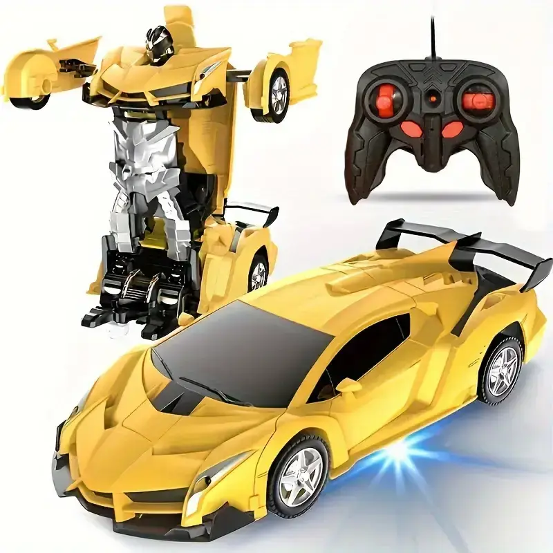Aiqriwv Remote Control Car, Transformation Car Toy, Transform Remote Control Car Robot Transformer Toys, One Button Deformati...