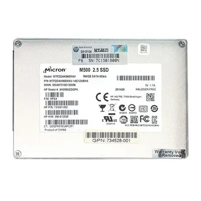 731041-002 HP 960GB Multi-Level Cell SATA 6Gb/s Value Endurance SFF 2.5-Inch Solid State Drive for ProLiant Server DL560 Gen1...