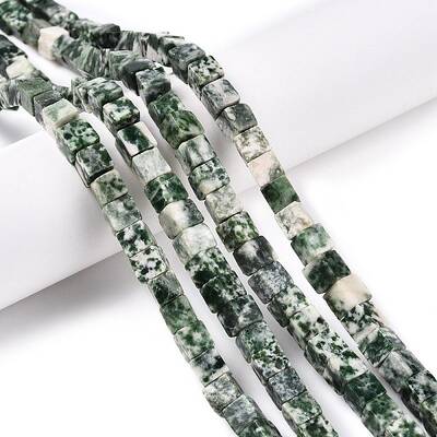 Natural Green Spot Jasper Beads Strands