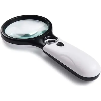 Magnifying Glasses with Light, 45X Illuminated Reading Magnifying Glass, Lightweight Handheld Magnifier for Seniors, Jeweler,...