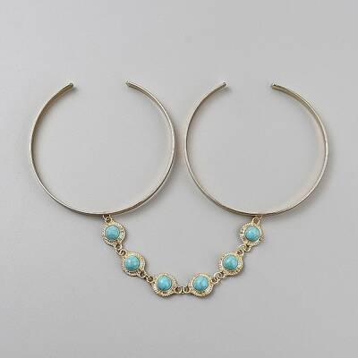 Alloy Upper Arm Open Cuff Bangles for Women