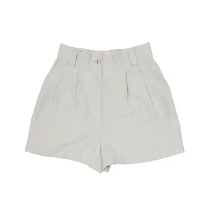 Pleated Chino Shorts Grey Regular Womens XS W26