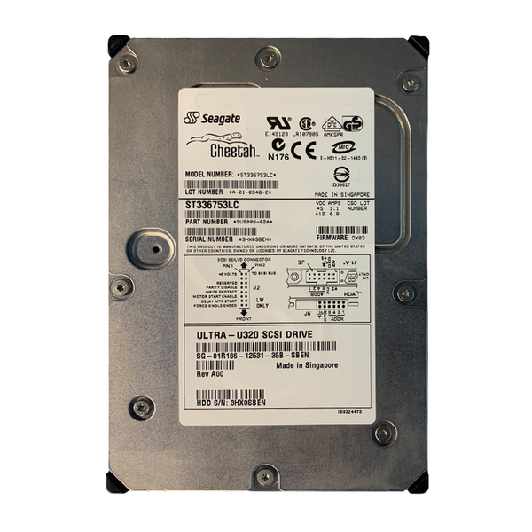 01R186 Dell 36GB Ultra-320 SCSI 15000 3.5-inch 8MB Hard Drive