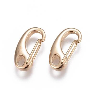 304 Stainless Steel Push Gate Snap Keychain Clasp Findings