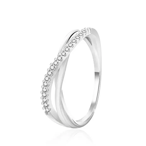 Agato AGT-R44W Fashion Silver Ring with Zirconia - Circuit: 56mm