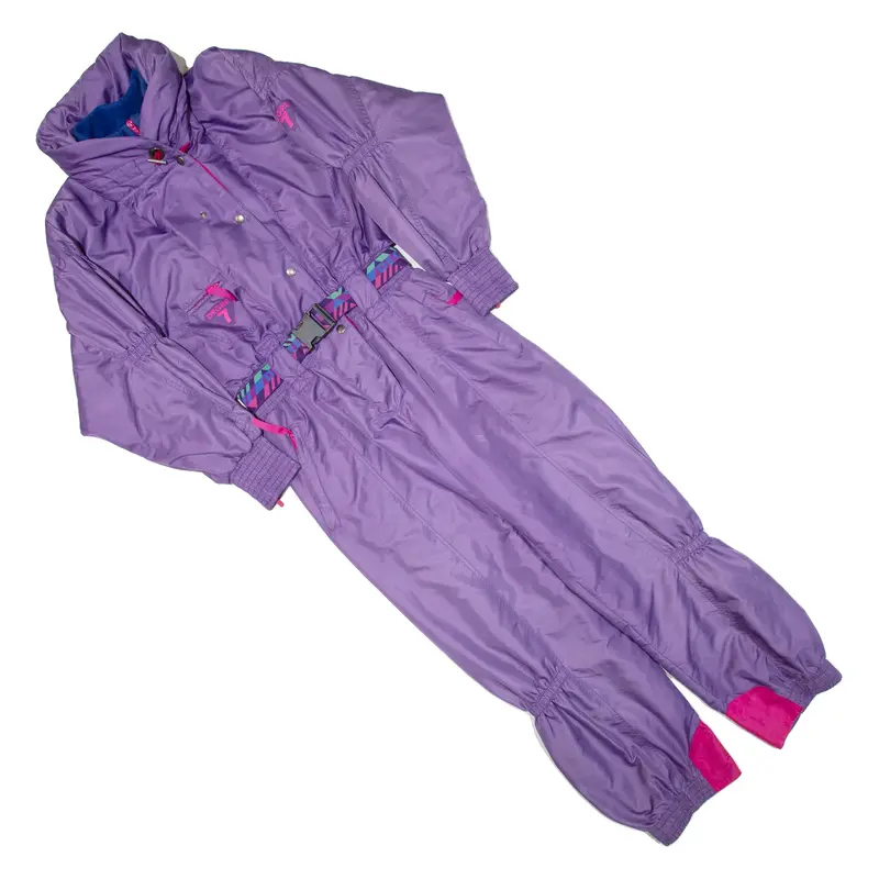 DEGRE 7 Insulated Womens Ski Suit Purple Relaxed UK 14 W28 L30