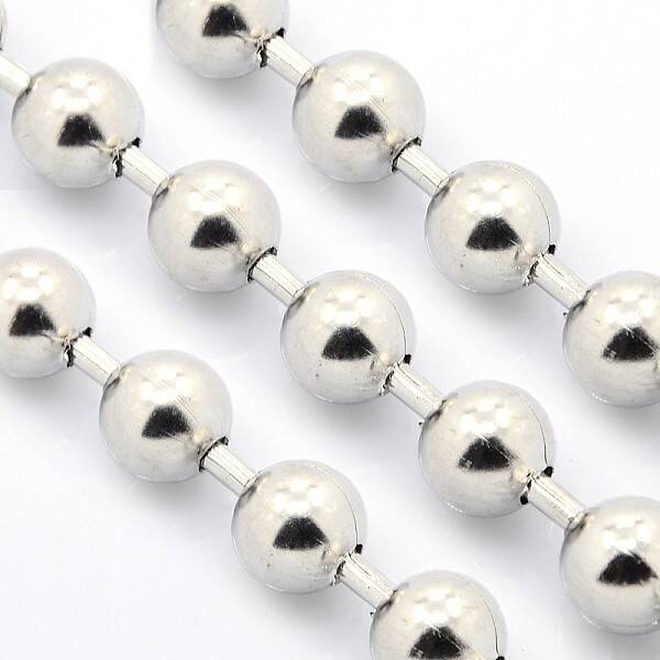 Tarnish Resistant Electroplate 304 Stainless Steel Ball Chains
