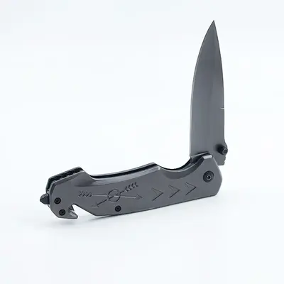 All-steel multi-function folding knife, glass breaker, seat belt cutter - EDC sharp folding knife with portable knife clip - ...