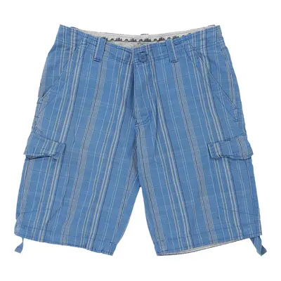 Nike Checked Shorts - 32W 12L Blue Cotton