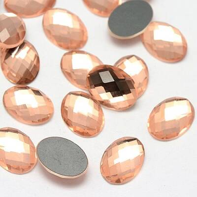 Faceted Glass Oval Cabochons