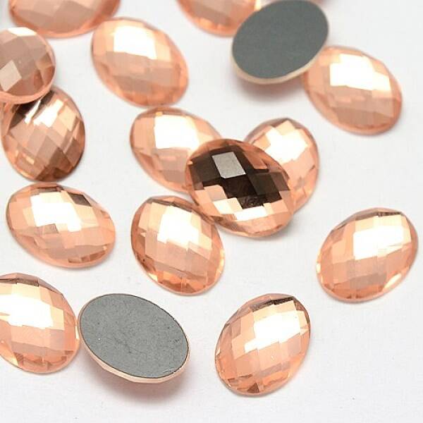Faceted Glass Oval Cabochons
