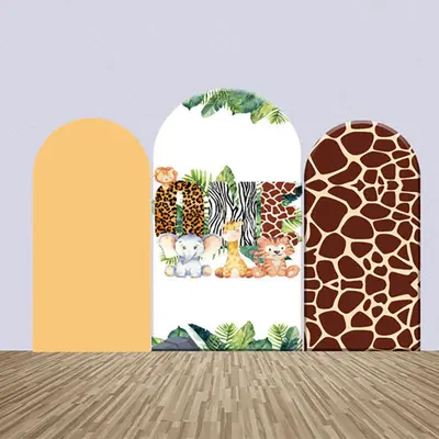 Baby Animals Leopard 1st Birthday Arch Backdrop Kit - Aperturee