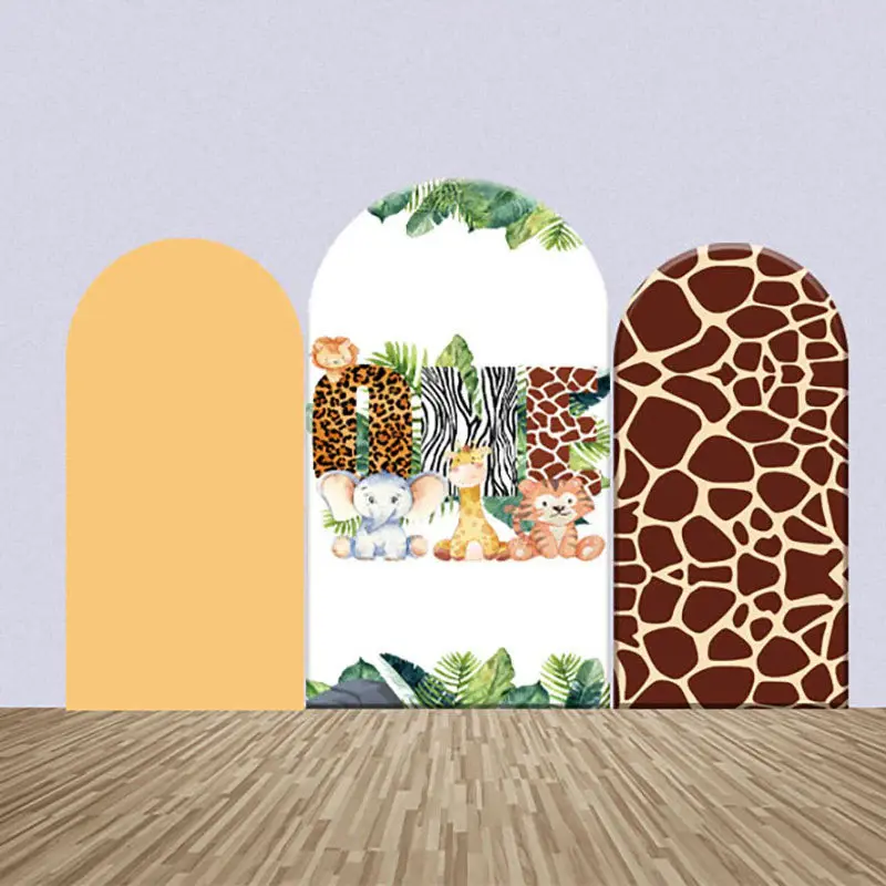 Baby Animals Leopard 1st Birthday Arch Backdrop Kit - Aperturee