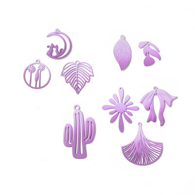 Spray Painted Alloy Charms