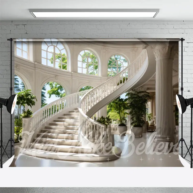 Cascading Majestic Staircase Architecture Backdrop - Aperturee